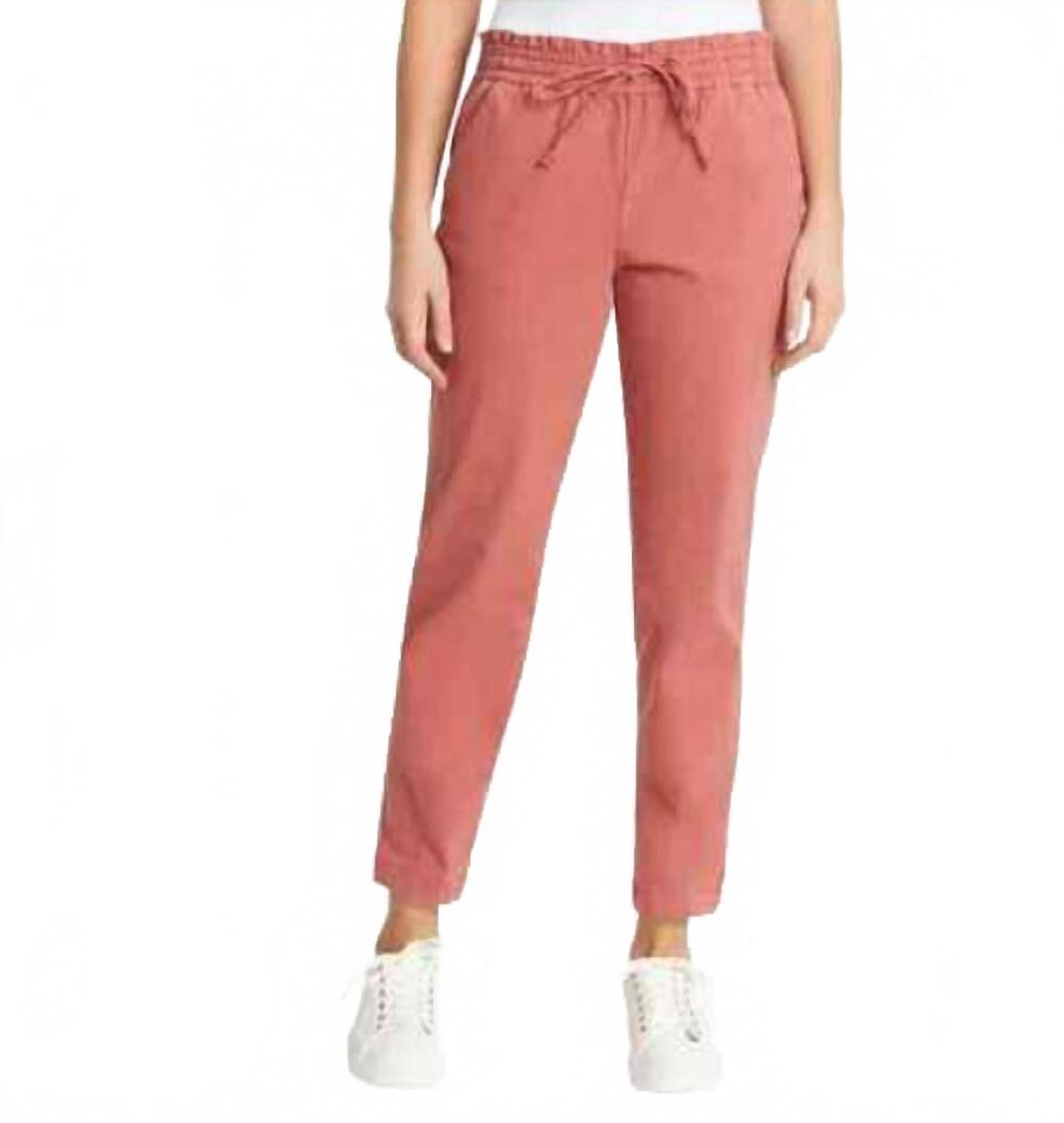 NEW GLORIA VANDERBILT women's pull on chino pants in begonia bloom